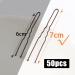 Mbsomnus 7cm U-Shaped Hair Pins for Buns - 50pcs Bobby Pins for Women & Girls | Brown Hair Grips for Thick Hair - Hair Styling Accessories for Wedding & Salon Use - Buy Online on GoSupps.com