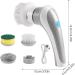 Handheld Electric Scrubber Cordless Cleaning Brush with 3 Replaceable Brush Heads Rechargeable Kitchen Cleaning Spin Brush for Shoe Brushing Dishwashing Bathroom Tub Floor Car Tile Grey - Buy Online on GoSupps.com