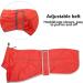 Greyhound Whippet Raincoat with Reflective Bar - Red, M Medium (56-58CM) | Waterproof Adjustable Vest for Stylish Greyhounds, Lurchers, and Whippets - Buy Online on GoSupps.com