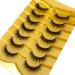 HBZGTLAD Cat Eye 6D Faux Mink Lashes - 7 Pairs Natural Fluffy Eyelashes for a Stunning Look | International Shipping Available - Buy Online on GoSupps.com