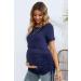 Sosolism 4 in 1 Maternity Nursing Dress - Women's Breastfeeding Short Sleeve Side Drawstring Top - Buy Online on GoSupps.com