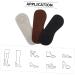 FRCOLOR Non-Slip Heel Stickers - 3 Pairs Heel Pads & Inserts for High Heels | Shoe Grip & Foot Protectors - Buy Online on GoSupps.com