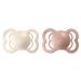BIBSS Supreme Schnuller 2-Pack | BPA-Free Silicone Pacifiers for 0-6 Months | Made in Denmark | Ivory & Blush - Buy Online on GoSupps.com