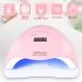 UV LED Nail lamp Nail curing Dryer 80W Fast professional Gel polish Nail light with 4 Timmer setting Auto sensor LCD Display portable tools for manicure/pedicure art salon and home Pink - Buy Online on GoSupps.com