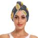 Eco Print from Autumn Leaves Hair Towel 2 Pack Super Absorbent Hair Drying Towel Quick Dry Hair Turbans Head Towel with Button Twisty Wrap for Women Girls