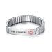 Mealguet jewelry TYPE 2 DIABETES- Unisex Stainless Steel Medical Alert ID Tag Stretch Wristband Bracelet/Deep Black engrave