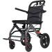 Folding Transport Wheelchair Ultralight Portable Travel Wheelchairs with Handbrake Aluminum Alloy Lightweight Wheelchair Trolleys for Elderly and Children