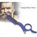 Professional Straight Edge Razor Holder for Men - SYH & AQYE Barber Razor with Easy Blade Replacement (Blue) - Buy Online on GoSupps.com