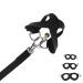 BAOFUYA Hamster Harness and Leash Set No Pulling Guinea Pig Striped Harness Hamster Harness Vest or Ferret Iguana Hamster Bearded Dragon Black