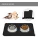 Reopet Silicone Pet Feed Mat - Waterproof Dog & Cat Mat with Elevated Edges | 87x57 cm - Black | Ideal for Mess-Free Feeding - Buy Online on GoSupps.com