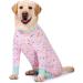 Miaododo Rehabilitation Suit for Medium & Large Dogs - Breathable Post-Operative Pajamas & Cone Neck Band Pink - Ideal Surgical Recovery Solution - Buy Online on GoSupps.com