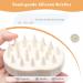 FREATECCH CHARD Massage Brush Silicone Shampoo Brush for Hair Washing Head Massage & Dandruff Removal Beige Wheat Straw Handle for Hair Growth - Buy Online on GoSupps.com