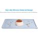 Audwud Silicone Waterproof Pet Feeding Mat - Anti-Slip Dog & Cat Bowl Mat 53x38 cm Ice Blue - Buy Online on GoSupps.com