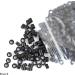 200pcs 5.0X3.0X3.0mm Silicone Micro Rings Links Beads for Hair Extensions (Black) 200 pieces Black - Buy Online on GoSupps.com