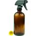 16 oz Empty Amber Glass Spray Bottle for Essential Oils & Cleaning - Durable Trigger Sprayer with Mist/Stream Setting - Buy Online on GoSupps.com