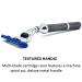 Shop Parker 42m Heavyweight All-Metal Triple Blade Razor - Brass Frame & Graphite Handle | Includes Gillette Mach 3 Blade - Buy Online on GoSupps.com