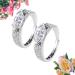 Magnetic Lymphatic Therapy Titanium Ion Moissanite Diamond Ring Unclog Bloodstream and Lymph Nodes Lymph nodes Zircon Ring (2PC-W ONE Size)