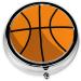 Basketball Printed Mini Round Pill Box - 3 Compartment Portable Organizer for Travel Home & Office - Buy Online on GoSupps.com