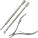 TRIXES Cuticle Care Kit - 3 Piece Stainless Steel Set for Cuticle Cutters and Remover Tools - Buy Online on GoSupps.com