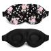 3D Sleep Mask Contoured Cup Night Blindfold Comfortable & Super Soft Sleep Eye Mask with Adjustable Straps for Women Men Sleeping Travel Yoga Naps (Peony Flower)