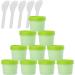 empty jars with lids cosmetic jar B0CKBRDC1B12 PC Empty 50ml Pink Facial Mask Wide Mouth Plastic Jars 50g Leakproof Cosmetic Pot Container with Lids with 6 PC Spatula (Color : Roze Size : 100ml) (C