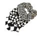 Checkered Plaid Scrunchies Set - Black White Checkerboard Hair Ties (3 Pcs) - Buy Online on GoSupps.com