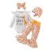 UUAISSO Baby Girls Clothes Cow Letter Print ruffled Long Sleeve Tops and Pants Infant Clothing Outfits Gifts 9-12 Months White giraffe