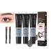 Zynewa Eyebrow Gels Peel Off with Brush Eyebrow Tattoo Gel Semi-Permanent Eyebrow Tattoo Gel Waterproof Paint Fast Color Waterproof Makeup Long Lasting Waterproof Makeup (04#Grey)