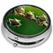 Funny Frogs Mini Round Pill Box | 3 Compartment Travel Organizer | Portable Medicine Case for Home & Office - Buy Online on GoSupps.com