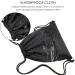 Drawstring Backpack Bag Waterproof Draw String Back Sack with Zip Pocket Gym Drawstring Bags Swim Bag for Men Women Black Upgraded - Buy Online on GoSupps.com