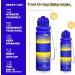 Coolfel 500ml BPA-Free Tritan Water Bottle for Kids - Motivational Time Marking - Dark Blue-Yellow - Perfect for School & Gym - Buy Online on GoSupps.com