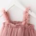 PythJooh Baby Girl Tulle Dress with Butterfly Wings Tutu Princess Dress | 9-12 Months | Dusty Pink - Buy Online on GoSupps.com