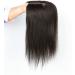 Silk Base Straight Human Hair Crown Topper - Clip-in Invisible Hairpiece for Women | 10 Dark Brown - Buy Online on GoSupps.com