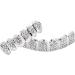 Decorative Teeth Iced Out Zircon Vampire Grills Rapper Hip Hop Braces Plated Gold Grills Silver upper teeth - Buy Online on GoSupps.com