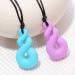 Healifty Sensory Chew Necklaces - 2 Pack Silicone Chewy Necklace Toys for Kids - Teething & Sensory Assorted Color - Buy Online on GoSupps.com