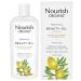 Nourish Organic Beauty Oil Replenishing Body Oil with Moroccan Argan Oil Pomegranate Rosehip Oil & Vitamin E 3.4 Oz + Washable Cotton Round
