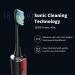 CD-02 Electric Toothbrush - Wireless Charging Rechargeable 4 Modes & Pressure Sensor | Long-lasting Battery Life - Black & Red - Buy Online on GoSupps.com