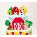 11 PCS JeVenis Farm Animal Cake Decoration Farm Animal Birthday Cake Topper Cow Cake Decoration for Farm Animal Baby Shower Birthday Party Decorations