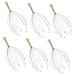 PartyKindom 12 pieces massager multi-function tool hair claws massaging head gripper massage brush steel and wood.