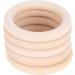 20Pcs 65mm Natural Unfinished Wood Circles for DIY Baby Teether Toys - Buy Online on GoSupps.com