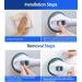 2 Pack 12 Bathroom Shower Handle with Strong Suction Cup Grip - Safety Grab Bars for Elderly & Handicap - Buy Online on GoSupps.com