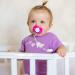 QIMGIC 5pcs Crown Pacifier Clip Teether for Girls - Cute Teething Soothie Toy with Clips | Baby Shower Gift - Buy Online on GoSupps.com