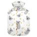 Oarencol Cute Koala Hot Water Bottle Animal Flower Heart Leaves Hot Water Bag with Cover for Hot and Cold Compress 1 Liter