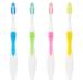 SmileGoods A352 Toothbrush - 35 Tuft Soft Bristle with Tongue Cleaner | 72 Individually Packaged Assorted Colors | Bulk Pack of Premium Toothbrushes - Buy Online on GoSupps.com