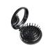 Serrale Folding Hair Brush Mini Round Comb with Mirror Portable Travel HairBrush Pocket Compact Massage Combor for Women & Girls Small Purse  Gym  Trip  School Camping(Black)  2.5x7.5x6.5cm