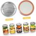 POPETPOP 90 Pcs Mason Jar Lids Tinplate Canning Mason Jars Canning Lids Discs Mason Jar Cover Canning Jar Lids Metal Lid Coffee Stuff Wide Mouth Lids Glass Bottle Sprouting Lids Split CD Silverx3pcs 7X7X0.2CMx3pcs - Buy Online on GoSupps.com