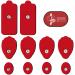 Reusable Electrode Pads for TENS EMS Unit, 10 Replacement Premium Pads and 1 Plastic Holder