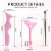 3Pcs Reusable Eyeliner Stencils & Silicone Brush - Multipurpose Eye Makeup Tool for Winged Eyeliner Mascara & Lip Liner (Pink) - International Shipping Available - Buy Online on GoSupps.com