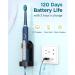 Sonic Electric Toothbrush for Adults and Kids - 8 Tooth Brush Replacement Heads, 5 Brushing Modes, 120 Days of Use, Fast Charge, Smart Timer - Blue - 1 Count - Buy Online on GoSupps.com