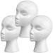 3 Pcs Styrofoam Wig Head 11" - Tall Female Foam Mannequin Wig Stand and Holder for Style, Model for Display Hair, Hairpieces and Hats, Mask - for Home, Travel and Salon 11''*3